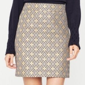 Elie Tahari Metallic Jacquard Mini Skirt Size (size 8)